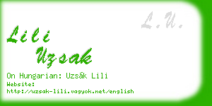 lili uzsak business card