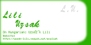 lili uzsak business card